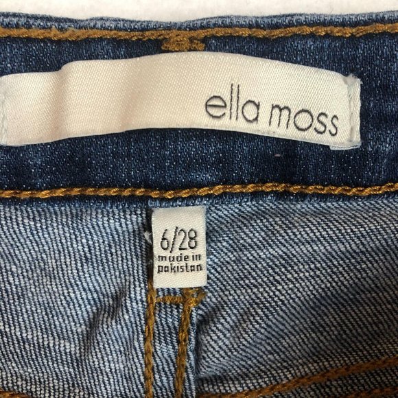 ELLA MOSS High Waist Straight Jeans Women's Size 6 Blue Denim Stretch Zip Fly - Picture 7 of 10